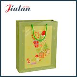 Fashion Ivory Paper Hot Stamping Christmas Stocking Shopping Gift Bag