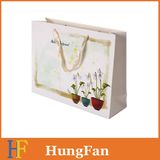 Coated Paper Printed Fresh Design Gift Bag with Cotton Rope