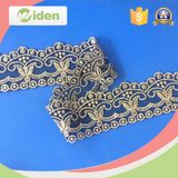 Swiss Voile Lace in Switzerland Gold Silk Yarn Embroidery Lace