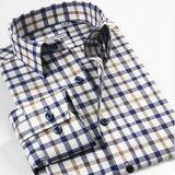 Mens Cotton Yarn Dyed Checks Long Sleeve Shirt