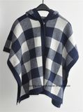 Sleeveless Patterned Knit Poncho Sweater for Children