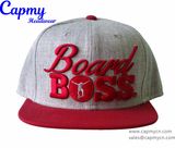 Custom Maroon Colour Logo Snapback Cap Hat Supplier