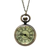 Antique Bronze Roman Numerals Dial Pocket Watch