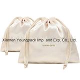 Fashion Custom Printed High Quality Luxury off White Satin Drawstring Jewelry Bag