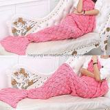 100% Acrylic Mermaid Tail Blanket for Home Use and Travel