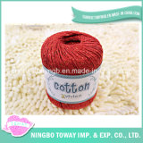 Red Weaving Wool Thick Pearl Cotton Thread for Knitting