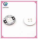 Resin Button Black and White Four Holes Button Round Buckle