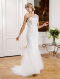 Simple Beauty Satin Sweetheart Wedding Gown Bridal Dress