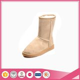 High Top Brown Women Suede Boots with Fur Lining