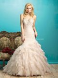 2016 Fashionable Organza Ruffle Mermaid Wedding Bridal Dresses