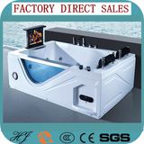 with TV Double Air Bubble Bath Massage Bathtub Jacuzzi (5211)