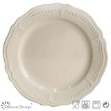 Grey Ceramic Dinner Plate with DOT