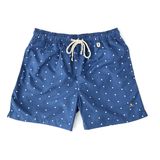 Men's Small Circle DOT Printed Swimming Trunks Elastic Waistband Boardshorts