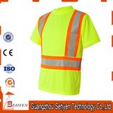 High Visibility Green and Yellow Fluorescent Safety Work Plain T-Shirt