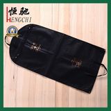 Gold Printing Black Non Woven Folding Garment Bag