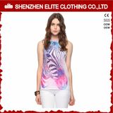 Wholesale Seamless Cotton Spandex Sublimation Tank Top for Woman (ELTWBJ-125)