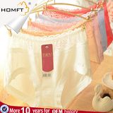 Hot Fashion Modal High Waist Lace Design Ventilate Young Girls Triangle Panties Girls Underwear Panty Models