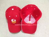 Factory Produce Customized Logo Embroidered Red Cotton Baseball Cap