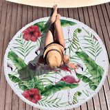 Plants Round Beach Mat, Circle Beach Towel