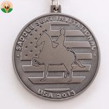 Custom Metal Gold Sports Medal with Ribbon