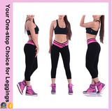 Women New Designs Overlap Waist Capri Cropped Skinny Yoga Pants