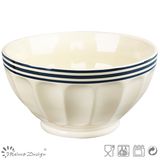 Beige Pumpkin Shape Ceramic Bowl