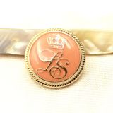 Epoxy Pink Metal Shank Button for Women's Garment