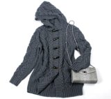 Hand Knit Sweater Ladies Cardigan Jacket Coat Sweater Dress Apparel