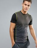 Men's Sport T-Shirt with Stripes in Black
