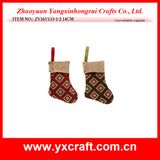 Christmas Decoration (ZY16Y133-1-2 14CM) Christmas Country Style Sock Christmas Santa Sack