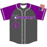 Sublimation Printed Baseball Tops Jersey with Custom Printing