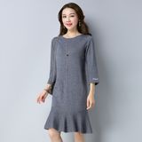 New Design Fashion Women's Knitted Dress Sweater