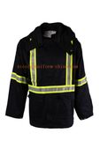 Flame Retardant 88%Cotton 12% Nylon Mens Winter Work Jacket Parka