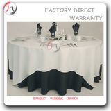 Hotel Restaurant Standard Black Round Vinyl Tablecloths (TC-23)