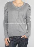 Women Knitted Round Neck Cardigan with Buttons (12AW-247)