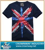 Mens Fashion Design Cotton Tshirt with Printed Pattern