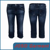 Ladies Sexy Denim Knee Short Jeans (JC1077)