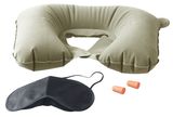 Inflatable Flocked Neck Travel Pillow for Promotional Use