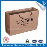 High Quality Brown Kraft Paper Shopping Bag for Shoe and Garment Packaging