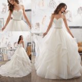 New Fashion Organza Ladies Clothes Garment Bridal Ballgown Wedding Dress (5504)