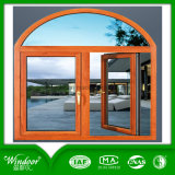 Wood Color PVC Awning Window, Casement Window and Sliding Window