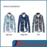 Casual Slim Long Sleeve Denim Shirt for Men (JC7044)