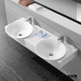 Popular Design Indoor Bathroom Double Bowels Wash Basin (170623)