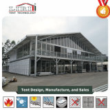 a-Shaped Top Double Decker Two Floors Tent with Wooden Flooring