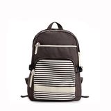 Khaki Fashion Striped Sport School Laptop Backpack Sh-15122125