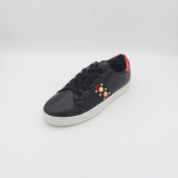 New Designer Lace-up Upper PU and Pearl Women Casual Shoes