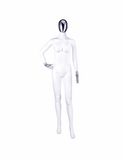 Latest Bright White Female Mannequin with Chrome Face and Palm