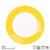 Yellow Glazing Rim Salad Plate