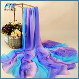 Women Sublimation Fashion Chiffon Silk Long Scarf Shawls Scarves