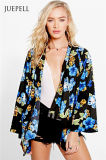 Tropical Printed Woven Women Kimono Jacket